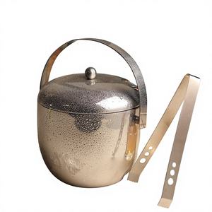 ถังน้ำแข็งสแตนเลสสองชั้นแบบมีที่คีบสำหรับบาร์ |   กล่องน้ำแข็งขัดเงาสำหรับงานปาร์ตี้ - Product Image 1