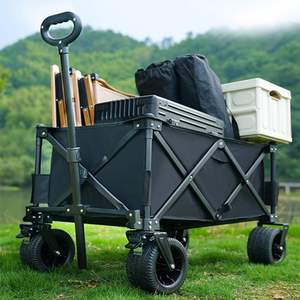 नई डिजाइन एल्यूमीनियम फोल्डिंग ट्रॉली आउटडोर फोल्डेबल ट्रेलर कैंपिंग के लिए आउटडोर फोल्डेबल ट्रेलर - Product Image 3