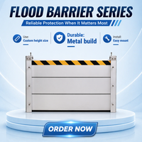 Barrière anti-inondation pour porte de maison en aluminium durable, sectionnelle, certifiée CE, étanche, installation rapide sans perçage, montage facile