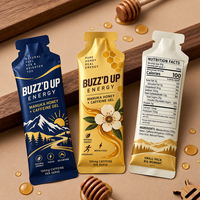 Sachet personnalisé de forme spéciale pour miel de qualité alimentaire 15ml 30ml, format stick portable pour liquides, sauces, sirops, thé, café, tequila, mini plat