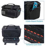 Sac de transport pour console de jeu, étui pour manette, sac à dos de rangement, sac à main de protection rigide avec plusieurs poches