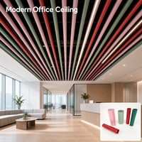 Profilé architectural décoratif en tube rond à fentes en aluminium sur mesure pour faux plafond et décoration murale
