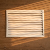 Cache-climatiseur décoratif extérieur en aluminium, durable et réglable, pour unité murale de climatisation extérieure