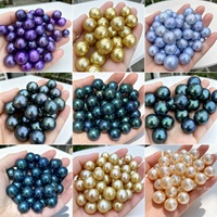 Perles d'eau douce naturelles colorées Muses Jewels, 11-13 mm, lisses, haute brillance, perles en vrac, accessoires de bijoux faits à la main, vente en gros