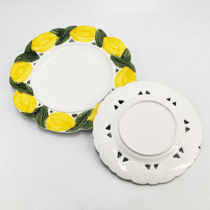 SYL <span class=keywords><strong>Assiette</strong></span> en céramique citron style européen Bol créatif Vaisselle ménagère Fruits Table basse <span class=keywords><strong>Assiette</strong></span> à dessert - Product Image 3