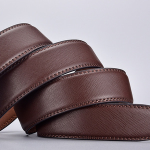 เข็มขัดหนังวัวสำหรับผู้ชายสีดำเข็มขัดหนังแท้แบบหัวเข็มขัดออโตเมติก2025ใหม่ - Product Image 4