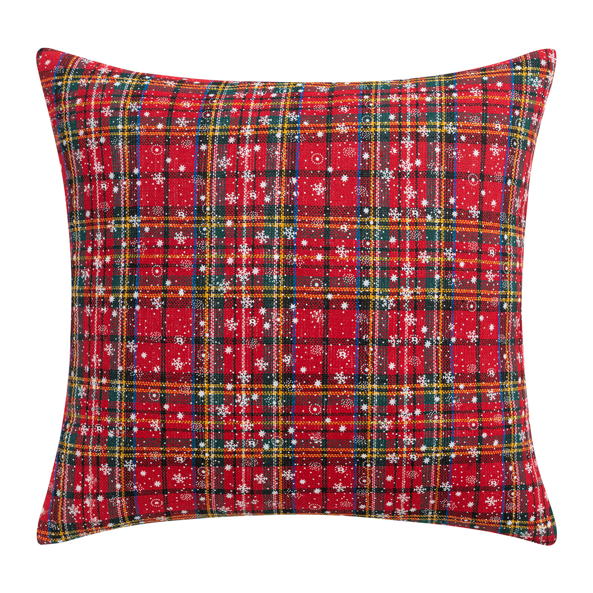 Piccolo fiocco di neve plaid rosso e verde