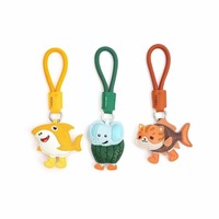 2025 porte-clés en cuir de baleine éléphant décalé transfrontalier durable écologique Logo personnalisé petit sac décorations cadeaux pour étudiants