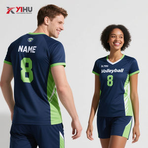 Juego de uniformes de voleibol personalizados para hombres y mujeres, camisetas y camisas sublimadas transpirables de China - Product Image 2