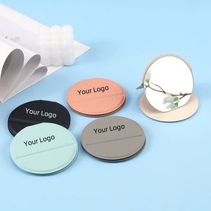 Regalo <span class=keywords><strong>da</strong></span> donna in pelle sintetica con specchietto pieghevole con stampa personalizzata portatile <span class=keywords><strong>da</strong></span> viaggio piccolo <span class=keywords><strong>specchio</strong></span> per il <span class=keywords><strong>trucco</strong></span> con finitura in vetro - Product Image 2