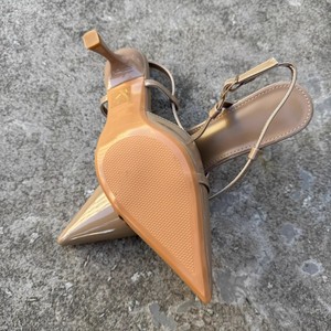 Nuove <span class=keywords><strong>scarpe</strong></span> da <span class=keywords><strong>sposa</strong></span> rosse con Slingback da <span class=keywords><strong>donna</strong></span> tacchi alti francesi con cinturino rosso e vino sandali con tacco alto vuoti - Product Image 6