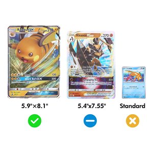 Reliure de cartes de visite surdimensionnée avec fermeture à glissière pour cartes jumbo, pochettes recto-verso, matériau PU, album de collection de 7 pouces - Product Image 5