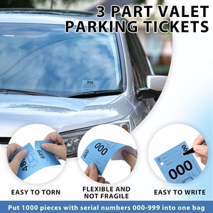 ตั๋วจอดรถแบบกำหนดเอง หมายเลขเรียงกันต่อเนื่อง ดีไซน์แบบสองหน้า กระดาษดูเพล็กซ์ 230 แกรม สำหรับซ่อมรถยนต์ รับสัมภาระ - Product Image 3