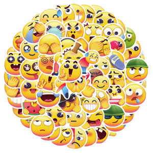 สติกเกอร์อิโมจิการ์ตูนสีเหลืองลายหน้ายิ้มตลกๆ 69 ชิ้น - Product Image 2