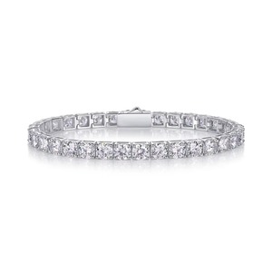Listo para Enviar: Pulsera de Lujo con Gemas para Hombre y Mujer, Pulsera de Plata 925, Cadena de Tenis con Gemas, Cadena de Tenis de Moissanita de 5mm - Product Image 5
