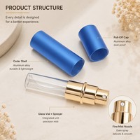 Flacon pulvérisateur vide rechargeable de 10 ml pour parfum, avec logo personnalisé, format voyage, pour soins de la peau et sérum facial (ODM/OEM)