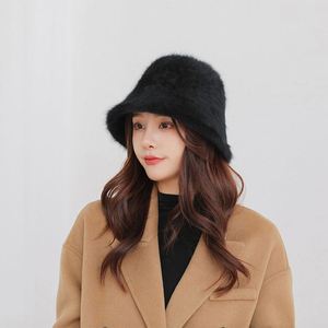 Women Autumn Warm Winter Fashion Artificial Rabbit Fur <b>Bucket</b> Thicken Fisherman Plush Basin <b>Hat</b> - Product Image 3