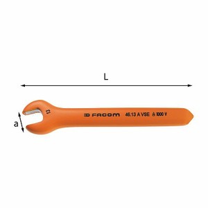 ประแจปากตายฟาคอม 13 มม. เกรดอุตสาหกรรม เหล็กโครเมี่ยมวาเนเดียม - Product Image 1