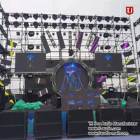 Altavoces de iluminación de vídeo, sistema de sonido de dirección público, armazón de escenario, audio Profesional