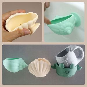 Jouets de bain éducatifs pour bébés 4-en-1 sans BPA avec ventouses, jouets aquatiques en forme de vagues - Product Image 4