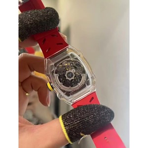 Nouvelle montre pour homme ultra-fine de qualité supérieure, modèle 26, montre mécanique transparente, livrée avec un bracelet en caoutchouc de 22 mm, adaptée aux hommes - Product Image 3
