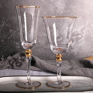 <span class=keywords><strong>Verre</strong></span> à <span class=keywords><strong>vin</strong></span> avec un bord <span class=keywords><strong>doré</strong></span> - Product Image 3