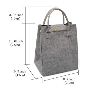 New Eco-friendly Thermal <b>Bag</b> Food Carry <b>Tote</b> Office Bento <b>Bag</b> Insulated Oxford <b>Lunch</b> Cooler <b>Tote</b> <b>Bag</b> for Food - Product Image 3