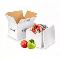 Boîte isotherme personnalisée en mousse EPS recyclable avec couvercle pour l'expédition en chaîne du froid, emballage isolant pour l'alimentation et les produits pharmaceutiques