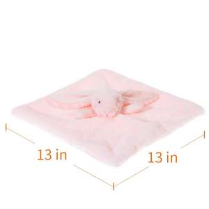 Cadeau jouet CE OEM en forme d'animal personnalisé pour bébé couette lapin couverture de sécurité adorable serviette de couchage pour nouveau-né - Product Image 2