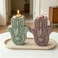 Moule en silicone pour bougie et savon, motifs Main de Fatma, Lotus, Œil protecteur, pour moulage, décoration spirituelle bohème pour la maison