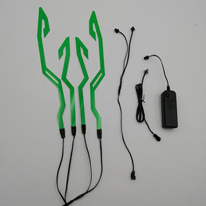 Kit de casque de <span class=keywords><strong>moto</strong></span> étanche RTS, bande lumineuse froide à LED, <span class=keywords><strong>autocollant</strong></span> EL avec 4 feux d'avertissement clignotants pour la conduite de nuit - Product Image 1