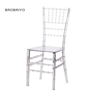 Chaise Phoenix Napoléon en résine acrylique plastique cristal empilable populaire en gros pour banquet de mariage - Product Image 5