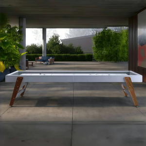 Bàn chơi <span class=keywords><strong>Shuffleboard</strong></span> gỗ nguyên khối kích thước tùy chỉnh <span class=keywords><strong>12</strong></span>, đa năng, chơi được nhiều trò chơi trong nhà với đệm đá phiến cho bi-a, snooker, bida - Product Image 4