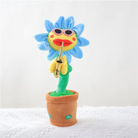 Peluche tournesol dansant Mxl avec saxophone, amusante, chantante, enregistrante et répétitive, cadeau fantaisie pour enfants