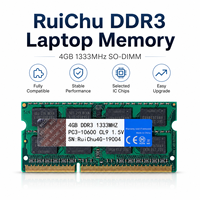 Module de mémoire RAM pour ordinateur portable RuiChu DDR3 4 Go 1333 MHz ECC PC3-10600 204PIN SODIMM, mise à niveau universelle compatible pour ordinateur portable