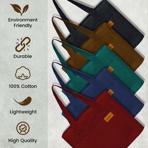 Bolso de Mano Minimalista de Lona de Color Sólido, Mediano/Extra Grande, con Correa para el Hombro, Bolsillo Frontal con Logotipo, para Oficina, Viajes Diarios, Compras, Aire Libre - Product Image 4