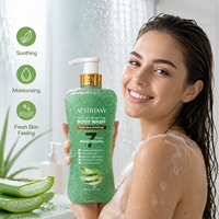 AESTHTANY Gel Douche Corps et Bain Réparateur Éclaircissant et Nourrissant à l'Aloe Vera 1000ml, Contrôle du Sébum et Exfoliation, Effet 7 Jours