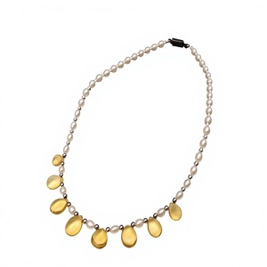 Luminous Premium Quality Silver Plated Brass Pearls Chain For Girls Party Wear Collection - Product Image 2