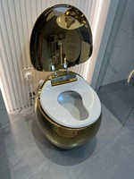Design de luxe imitant l'effet des roches, WC fonctionnel avec fonction de chasse d'eau pour salle de bain