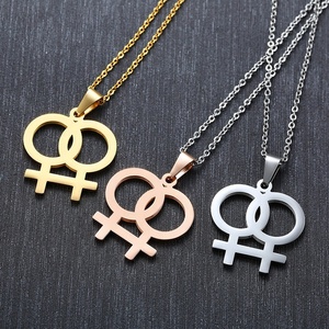 MECYLIFE-collar de joyería de Orgullo Gay, joyería LGBT Lésbica, collar de acero inoxidable - Product Image 1