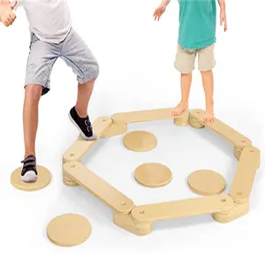 Детская игрушка Монтессори, деревянная балансировочная доска, балансировочный луч, шаговые камни, гимнастика, препятствия