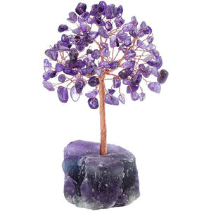 प्राकृतिक गुलाबी गुलाब क्वार्ट्ज अमेथिस्ट कच्चे अयस्क नीचे क्रिसमस जीवन क्रिस्टल शिल्प का भाग्यशाली उपहार उपचार पेड़ - Product Image 4