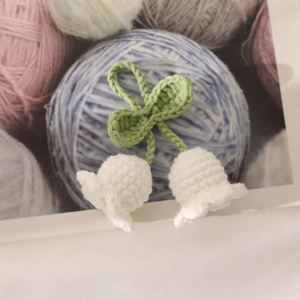 Handmade Knitted Keychain Keyring for Women Girl Crocheted Wind Chimes Flower Bag Pendants Car <b>Key</b> <b>Ring</b> Handbag Charms Gift - Product Image 5