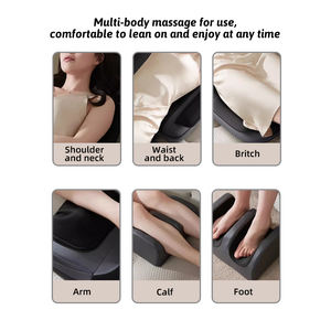 Masajeador de cuello de vibración eléctrica Shiatsu 2025 con calor y presión de aire, colchón de masaje de espalda plegable para aplicación corporal - Product Image 6