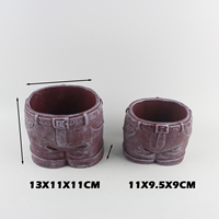 Pot de fleurs en ciment écologique fait main personnalisé pour plantes succulentes d'extérieur, jardinière personnalisable pour balcon, herbes et bonsaïs
