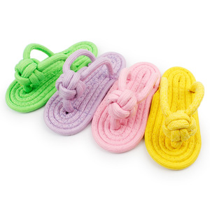 Juguete Masticable para Perros en Forma de Zapatilla de Cuerda de Algodón, Juguete de Cuerda Anudada para Limpiar los Dientes, Juguete Interactivo para Cachorros Resistente a Mordidas - Product Image 1