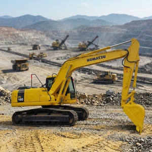 รถขุดไฮดรอลิกแบบตีนตะขาบ Komatsu PC160LC-7 มือสอง รถขุดขนาดเล็ก 6 ตัน เหมาะสำหรับงานขุดในงานก่อสร้าง/เกษตรกรรม - Product Image 1