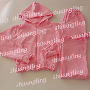 Damen-Jogginganzug aus Baumwolle, 2-teiliges Set, bestehend aus Hoodie und Jogginghose mit Distressed-Logo im Vintage-Acid-Wash-Look - Product Image 4