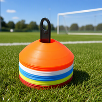 Disques de marquage d'entraînement avec support de rangement, marqueurs d'espace colorés pour exercices d'agilité au football, vente en gros de matériel sportif