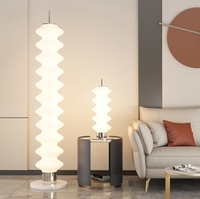 Lampe sur pied en verre de style nordique moderne avec lumières LED, éclairage décoratif pour chambre à coucher et salon